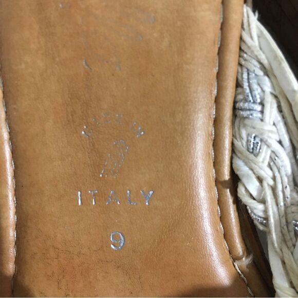 Toscanella Crossed Weaved Sandals Made in Italy Size 9 - Picture 8 of 10